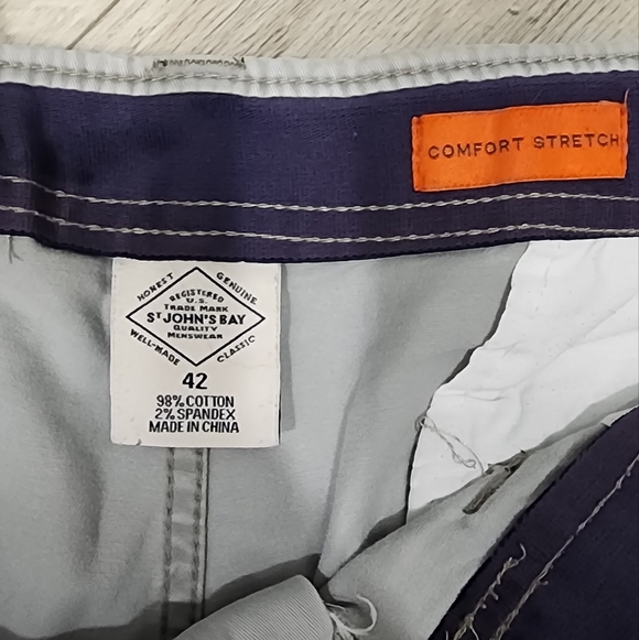 St. John's Bay Gray Comfort Stretch Shorts - Picture 3 of 4